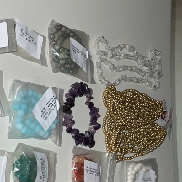 Jewelry Making Beads and Findings Mixed Lot Lava Stone Amazonite Carnelian - Picture 3 of 16